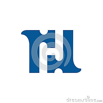 Initial Letter H and Hammer Vector Logo Design, Renovation or Repairment Icon Concept Vector Illustration