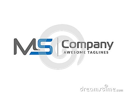 Initial letter MS business logo vector Vector Illustration