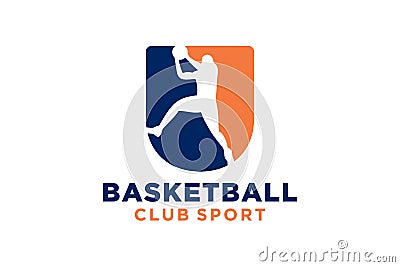 Initial letter U basketball logo icon. basket ball logotype symbol, Vector Illustration