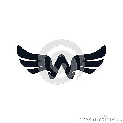 initial letter wings logo logotype Vector Illustration