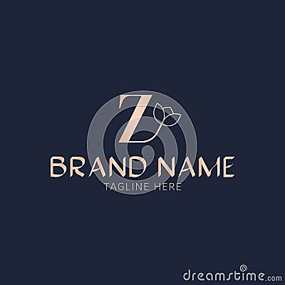 Initial letter Z luxury vector logo template. Fit for wedding business brand, fashion, jewerly, boutique, florist shop, floral and Vector Illustration