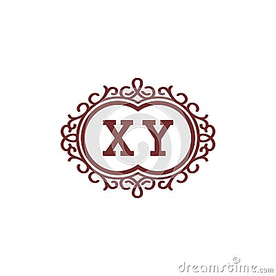 Initial logo Letter XY elegant typeface design Vector Illustration