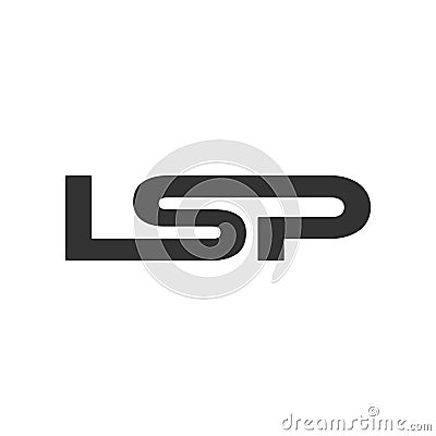 Initial LSP letters logo design. LSP setting logo template. PSL VPN icon design. SPL gaming icon design. PS or SL security icon Vector Illustration