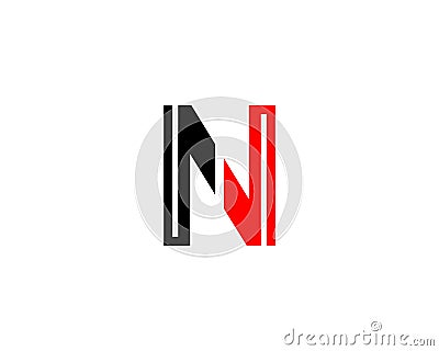 Initial n letter unique logo Vector Illustration