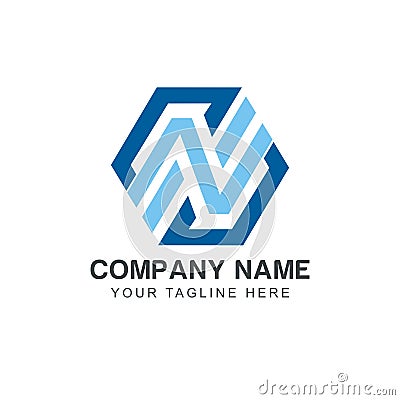 Initial NS logo design inspiration vector Vector Illustration