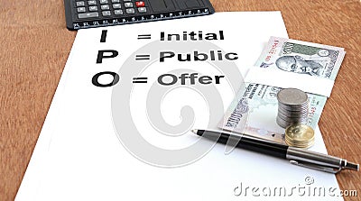 Initial Public Offer Concept Stock Photo