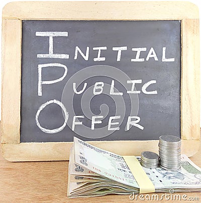 Initial Public Offer (IPO) Concept Stock Photo
