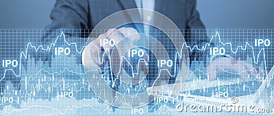 Initial Public Offering. IPO. Financial trade. Investment Stock Photo