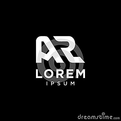 Initial A R RA AR icon logo logotype font vector design in elegant monogram style Vector Illustration
