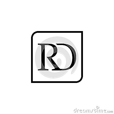 Initial RD DR Monogram Logo Design Vector Vector Illustration