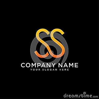 Initial SS logo design, Logo Design SS with Creative Modern Trendy Typography and monogram logo Vector Illustration
