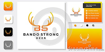 BS DEER LOGO Vector Illustration