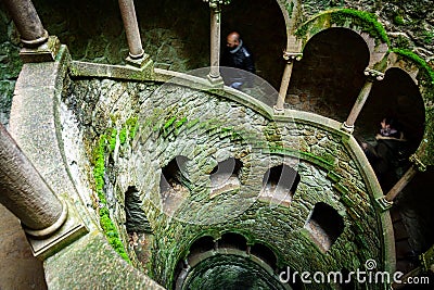 The Initiation Well pattern with blurred tourists Editorial Stock Photo