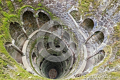 Initiation well at Quinta da Regaleira. Sintra, Portugal Stock Photo