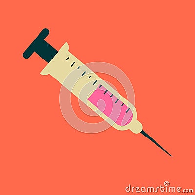 Inject design vector objects illustration science elements and laboratory objects Vector Illustration