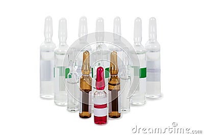 Injectable ampoules Stock Photo