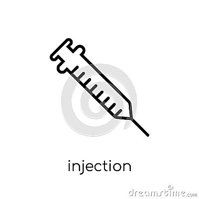 Injection icon. Trendy modern flat linear vector Injection icon Vector Illustration