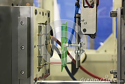 Injection molding machine Stock Photo