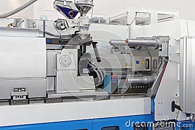 Injection Molding Machine Stock Photo