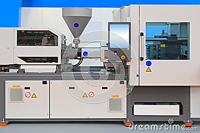 Injection molding machine Stock Photo