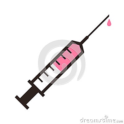 Injection syringe icon Vector Illustration