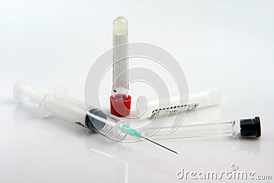 Injection and test Stock Photo