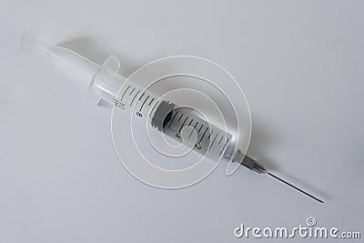 injection on a white surface Stock Photo