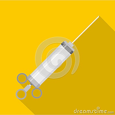 Injector icon, flat style Cartoon Illustration