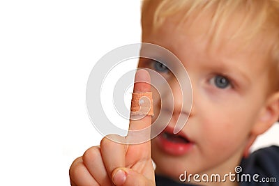 Injured boy Stock Photo