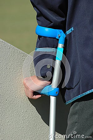 Injured and handicapped Stock Photo