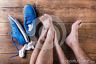 Injured runner Stock Photo