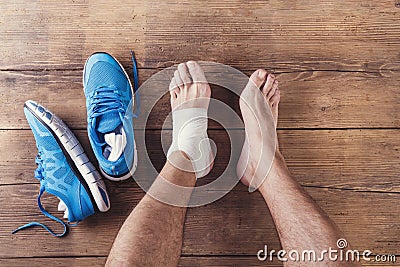 Injured runner Stock Photo