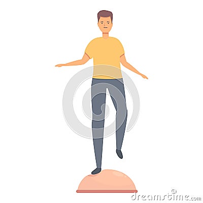 Injury rehab icon cartoon vector. Physical therapist Vector Illustration