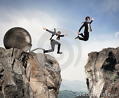 Injustice in business competition Stock Photo