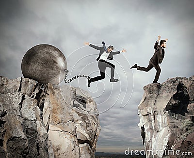 Injustice in business competition Stock Photo