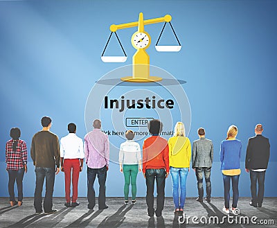 Injustice Inequity Conflict Rebellion Antagonism Concept Stock Photo