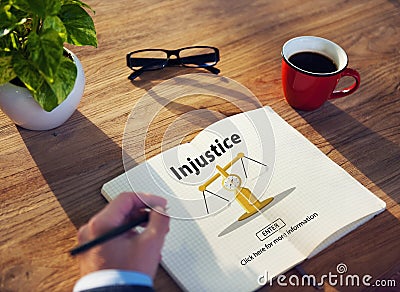 Injustice Inequity Conflict Rebellion Antagonism Concept Stock Photo