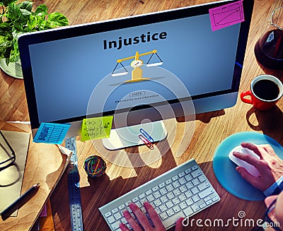 Injustice Inequity Conflict Rebellion Antagonism Concept Stock Photo