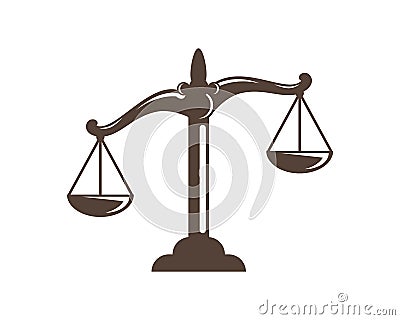 Injustice, Judgement, Law Firm, Lawyer and Law Consultant Symbol Vector Illustration
