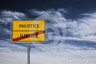 INJUSTICE - JUSTICE - image with words associated with the topic FAMINE, word cloud, cube, letter, image, illustration Cartoon Illustration