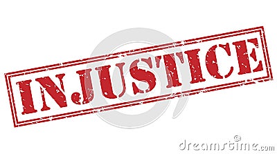 Injustice red stamp Stock Photo