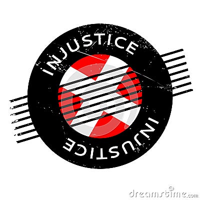 Injustice rubber stamp Stock Photo