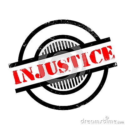 Injustice rubber stamp Stock Photo