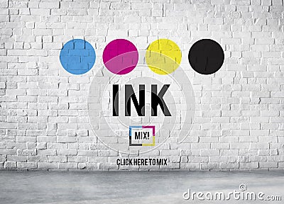 Ink Abstract Arty Pattern Color Paint Liquid Concept Stock Photo