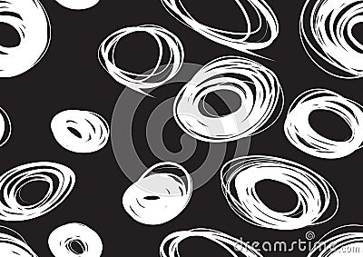 Ink abstract doodle seamless pattern 60 Vector Illustration