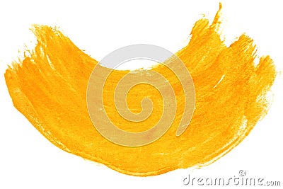 Ink abstract stroke watercolor brush yellow water color splash p Stock Photo