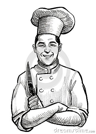 Smiling chef Stock Photo