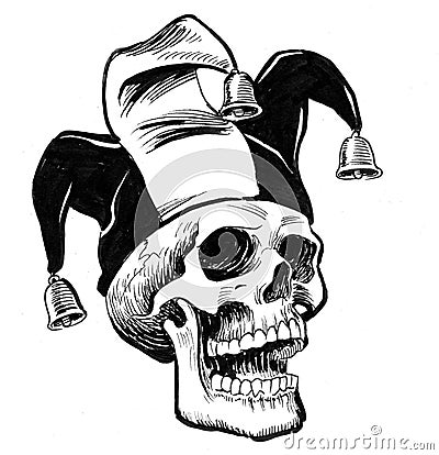 Dead jester Cartoon Illustration