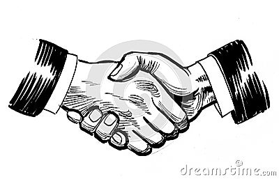 Handshake Cartoon Illustration