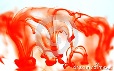 Ink blood in water Stock Photo